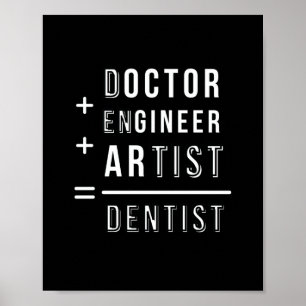 doctor engineer artist dentist quote poster