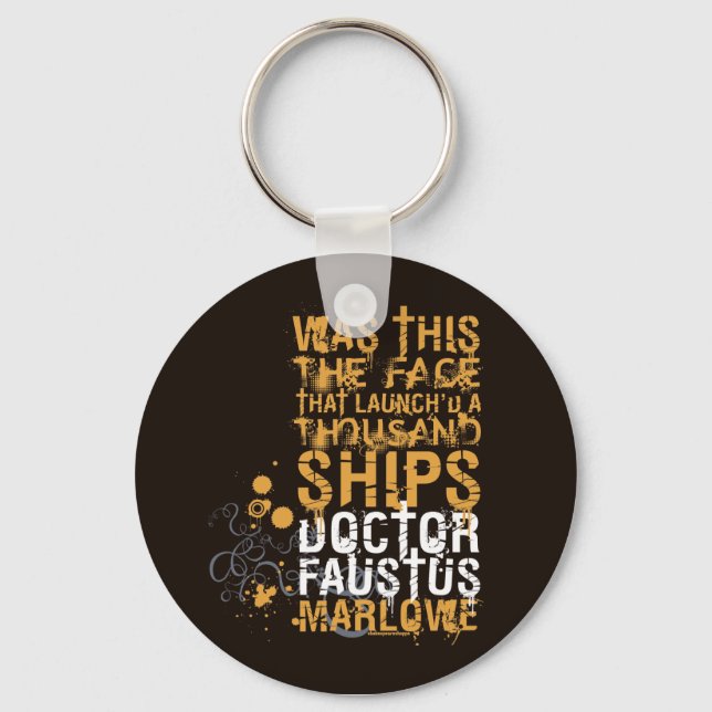 Doctor Faustus Quote Keychain (Front)