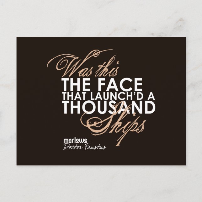 Doctor Faustus Quote Postcard (Front)