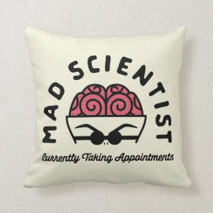 Doctor Finklestein - Mad Scientist Throw Pillow