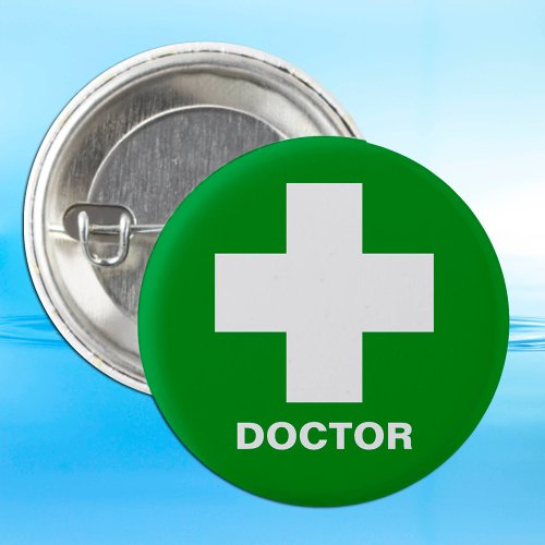 Doctor  First Aid Ambulance Medic Button