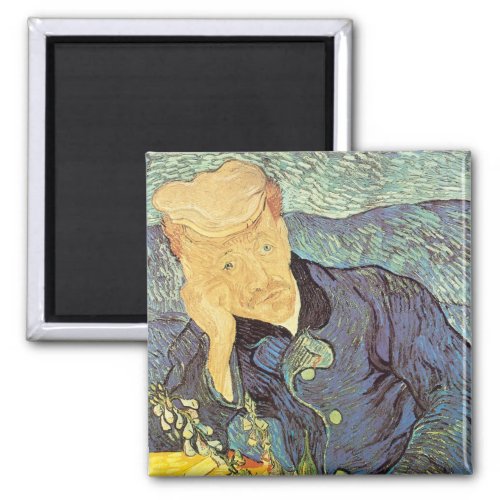 Doctor Gachet Portrait by Vincent van Gogh Magnet