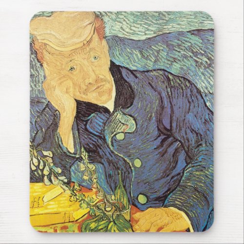 Doctor Gachet Portrait by Vincent van Gogh Mouse Pad