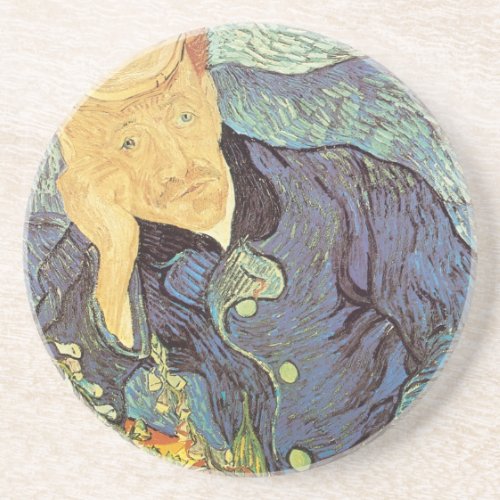 Doctor Gachet Portrait by Vincent van Gogh Sandstone Coaster