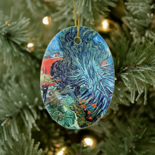 Doctor Gachet's Garden, Auvers by Vincent van Gogh Ceramic Ornament