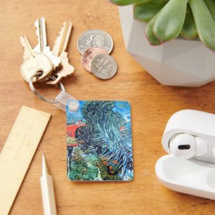 Doctor Gachet's Garden, Auvers by Vincent van Gogh Keychain