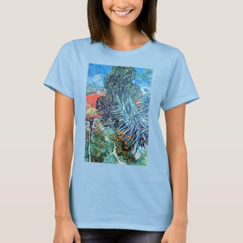 Doctor Gachets Garden Auvers by Vincent van Gogh T_Shirt