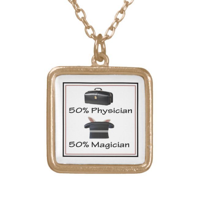 Doctor gift necklace physician magician (Front)