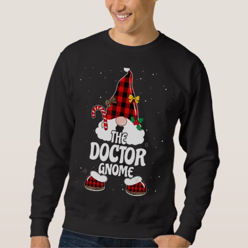 Doctor Gnome Buffalo Plaid Matching Family Christm Sweatshirt