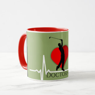 Doctor golf ekg line medical Healthcare sports Mug