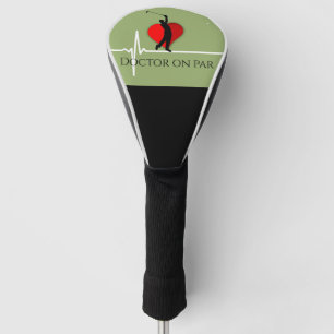 Doctor golfing ekg golf head cover