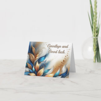 Doctor Goodbye Good Luck Thank You Card