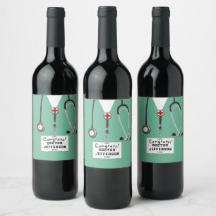 Doctor Graduation 2026 Wine Label