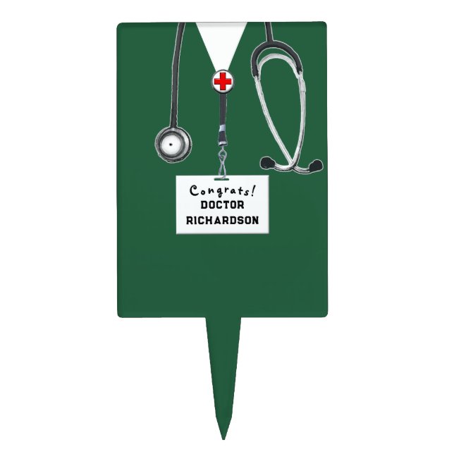 Doctor Graduation Cake Topper (Front)