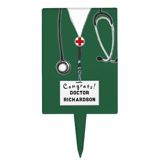 Doctor Graduation Cake Topper (Front)