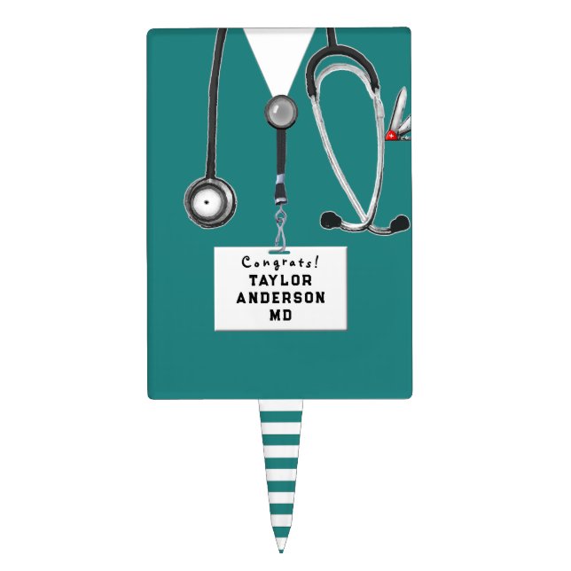 Doctor Graduation Cake Topper (Front)