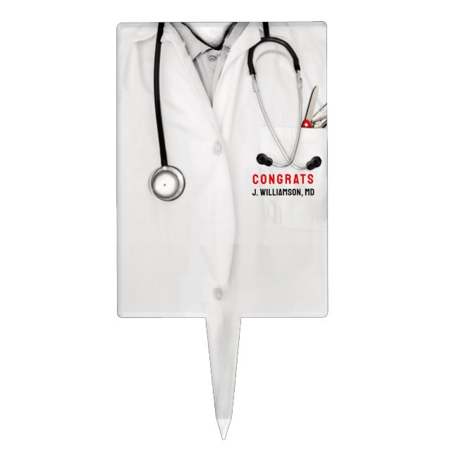 Doctor Graduation Cake Topper (Front)