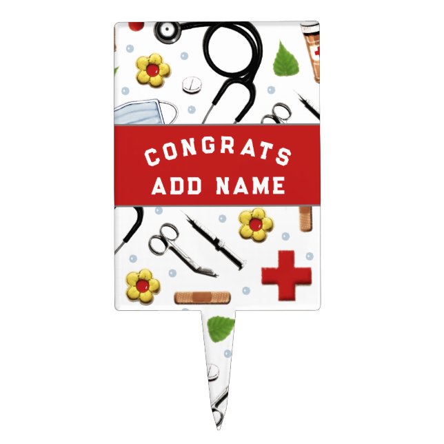 Doctor graduation cake topper (Front)