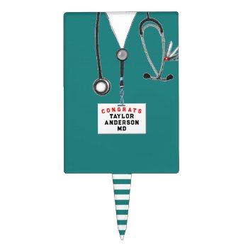 Doctor Graduation Cake Topper by partygames at Zazzle