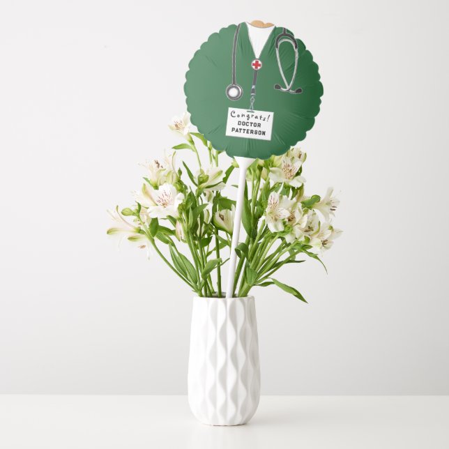Doctor Graduation Congrats Balloon (Vase)