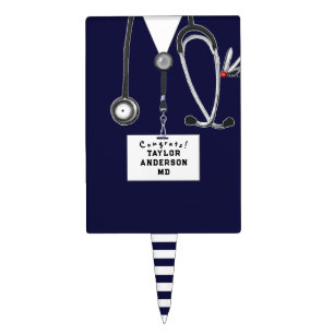 Doctor Graduation Congrats Cake Topper