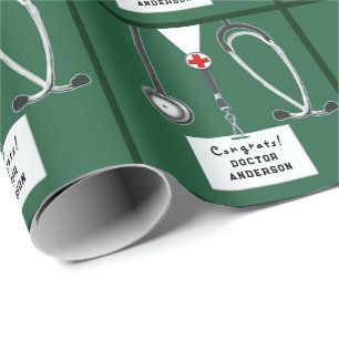 Doctor Graduation Gift Wrapping Paper