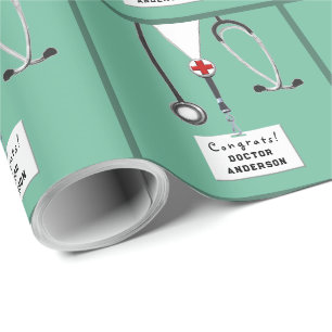 Doctor Graduation Gift Wrapping Paper