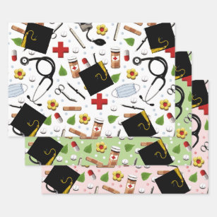 Doctor Graduation Gift Wrapping Paper Sheets