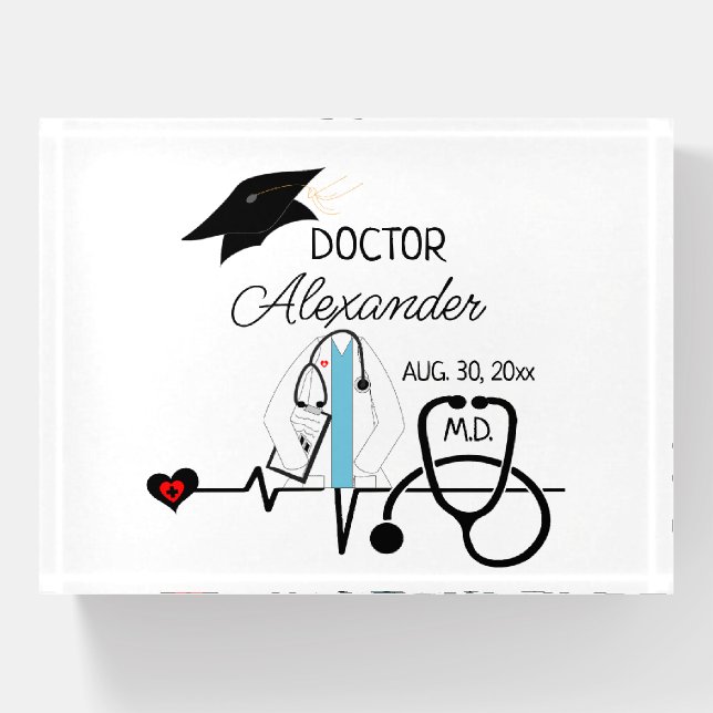 Doctor Graduation Medical Student Graduate Paperweight (Front)