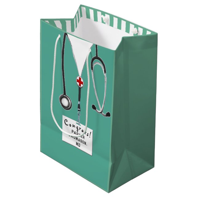 Doctor Graduation Medium Gift Bag (Front Angled)