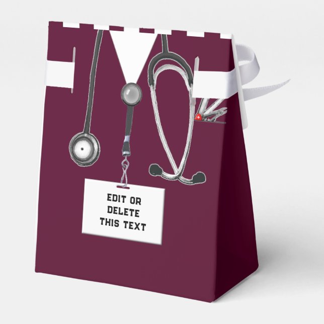 Doctor Graduation Party Favor Boxes (Back Side)