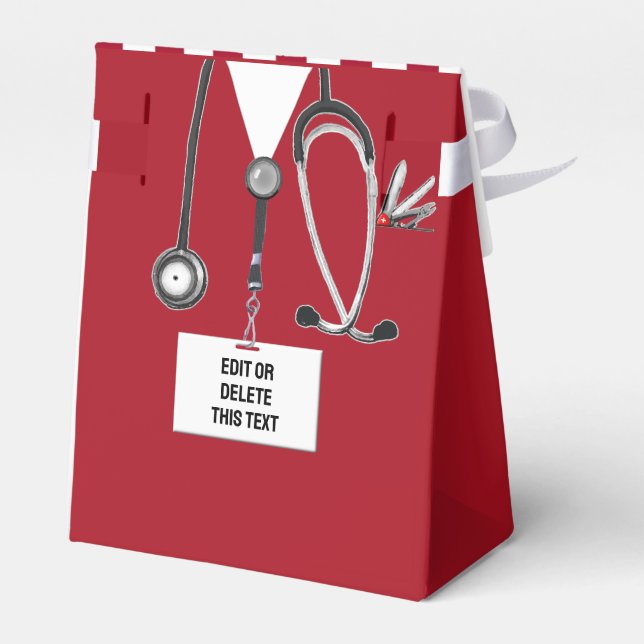 Doctor Graduation Party Favor Boxes (Back Side)