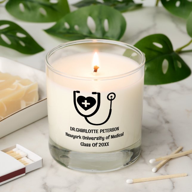 Doctor Graduation Party Favor  Scented Candle (Lit)