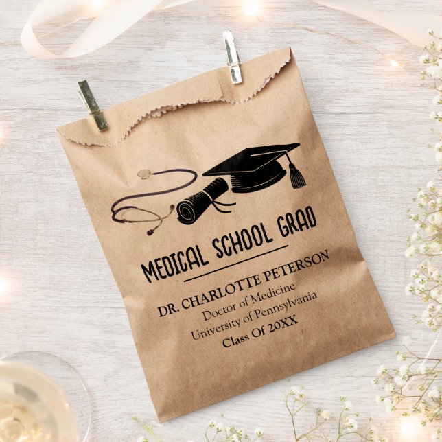 Doctor Graduation Party Goodie  Favor Bag (Clipped)