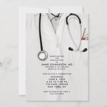 Doctor Graduation Party Invitations by partygames at Zazzle