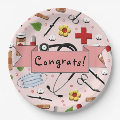 Doctor Graduation Party Paper Plates