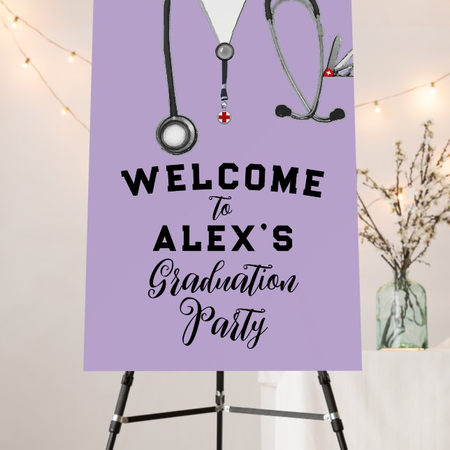 Doctor Graduation Party Welcome Sign (In Situ (Stand))