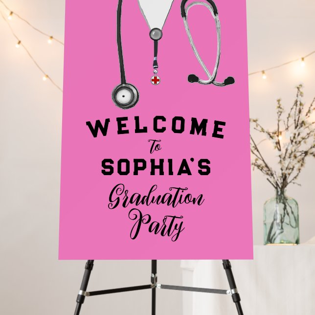 Doctor Graduation Party Welcome Sign (In Situ (Stand))
