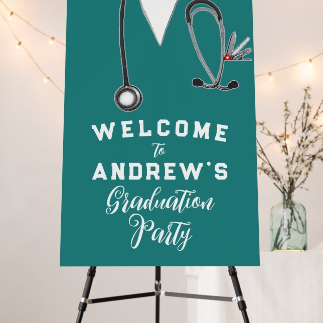 Doctor Graduation Party Welcome Sign (In Situ (Stand))