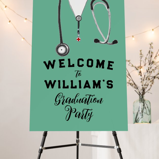 Doctor Graduation Party Welcome Sign (In Situ (Stand))
