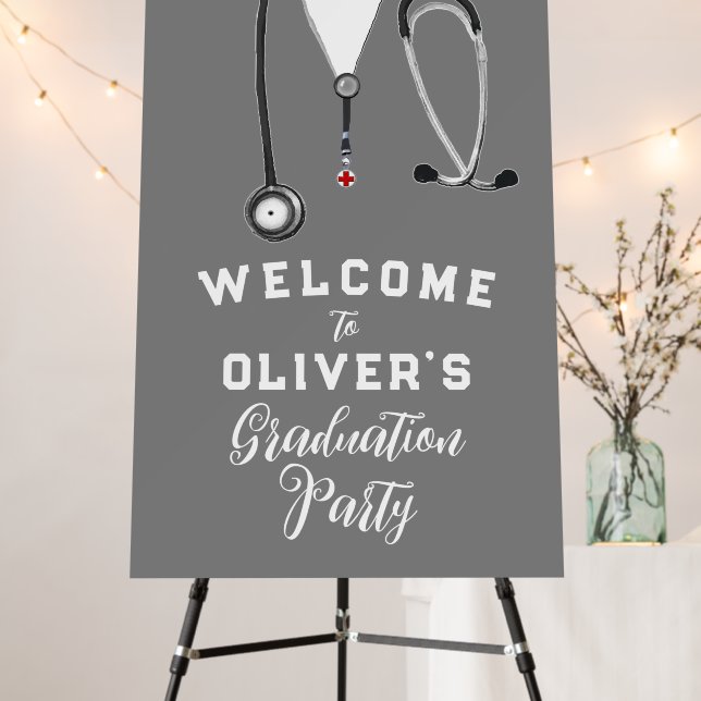 Doctor Graduation Party Welcome Sign (In Situ (Stand))