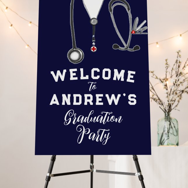 Doctor Graduation Party Welcome Sign (In Situ (Stand))