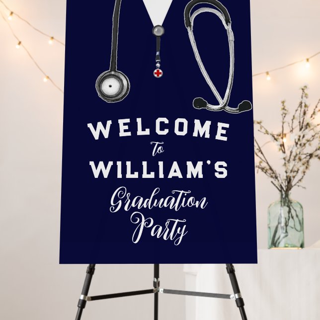Doctor Graduation Party Welcome Sign (In Situ (Stand))