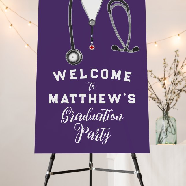 Doctor Graduation Party Welcome Sign (In Situ (Stand))