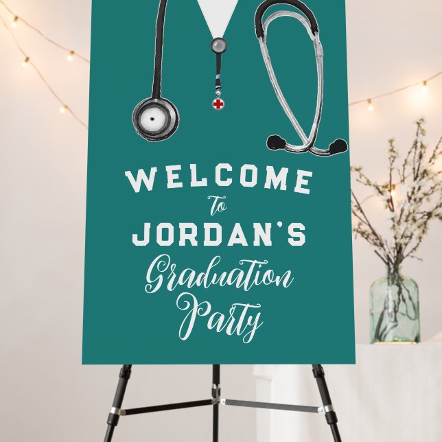 Doctor Graduation Party Welcome Sign (In Situ (Stand))