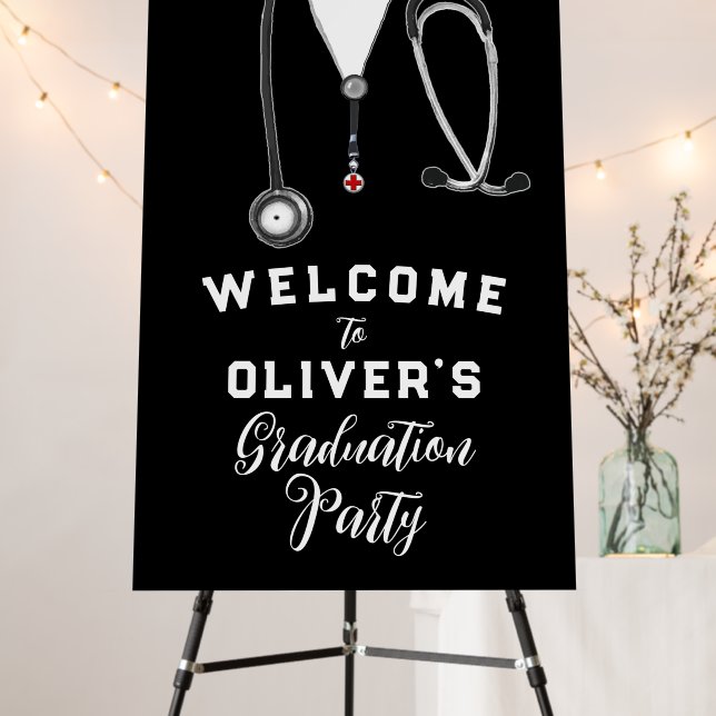 Doctor Graduation Party Welcome Sign (In Situ (Stand))