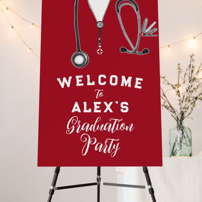 Doctor Graduation Party Welcome Sign (In Situ (Stand))