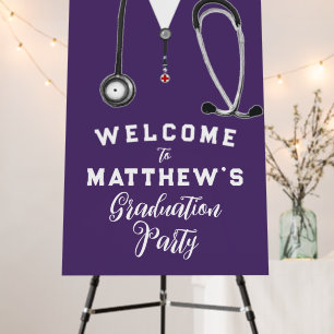 Doctor Graduation Party Welcome Sign