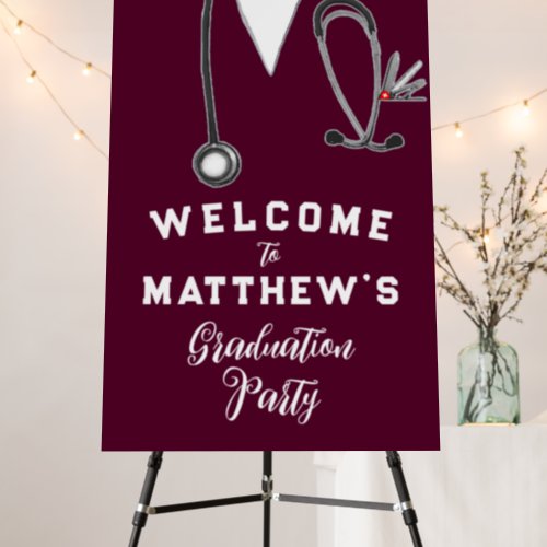 Doctor Graduation Party Welcome Sign