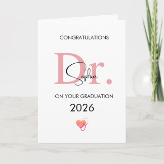 Doctor Graduation Personalized Name Class 2026 Card